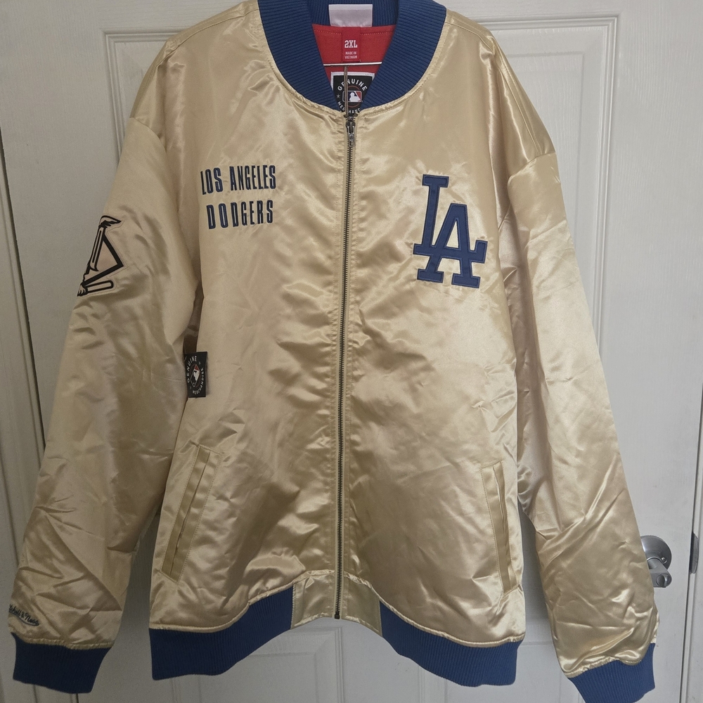 Genuine Merchandise Cream and Blue Dodgers Jacket
